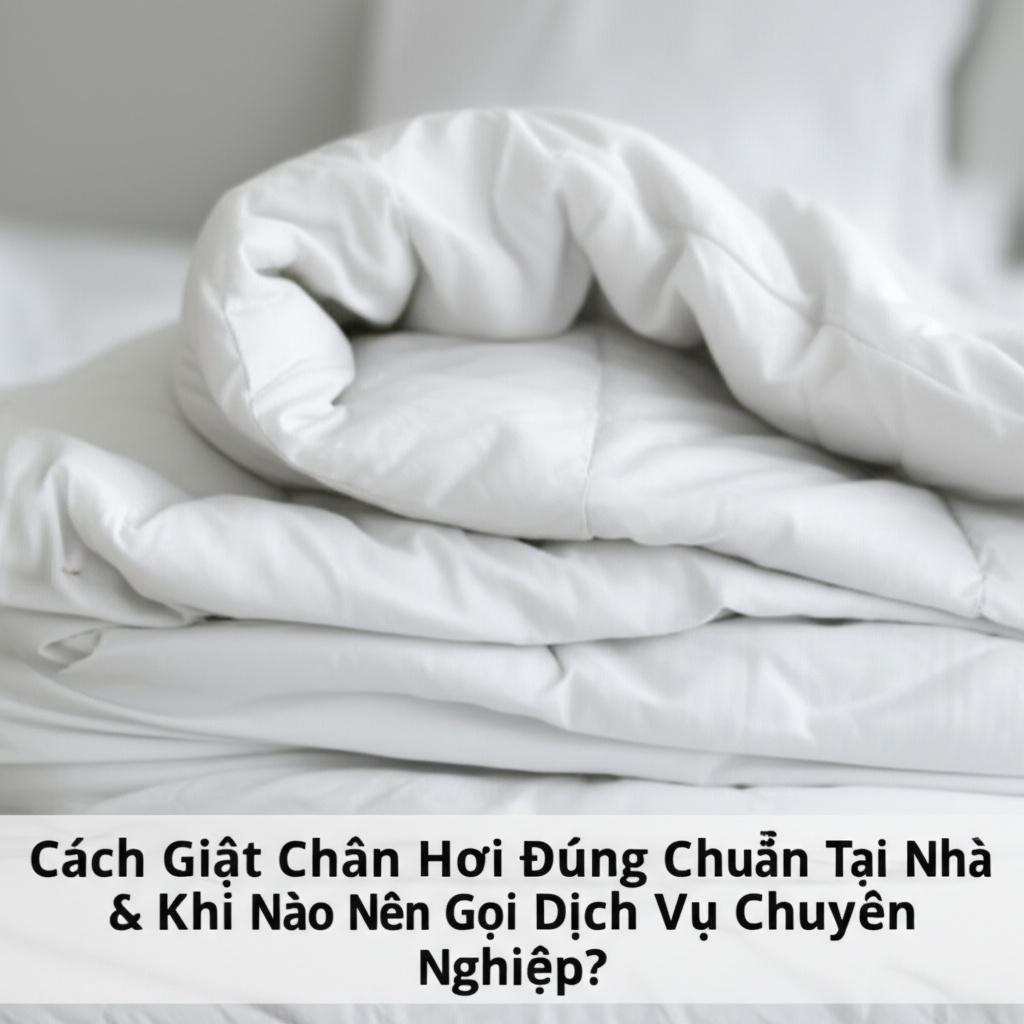 Hình minh họa cho bài viết: Cách Giặt Chăn Hơi Đúng Chuẩn Tại Nhà & Khi Nào Nên Gọi Dịch Vụ Chuyên Nghiệp?